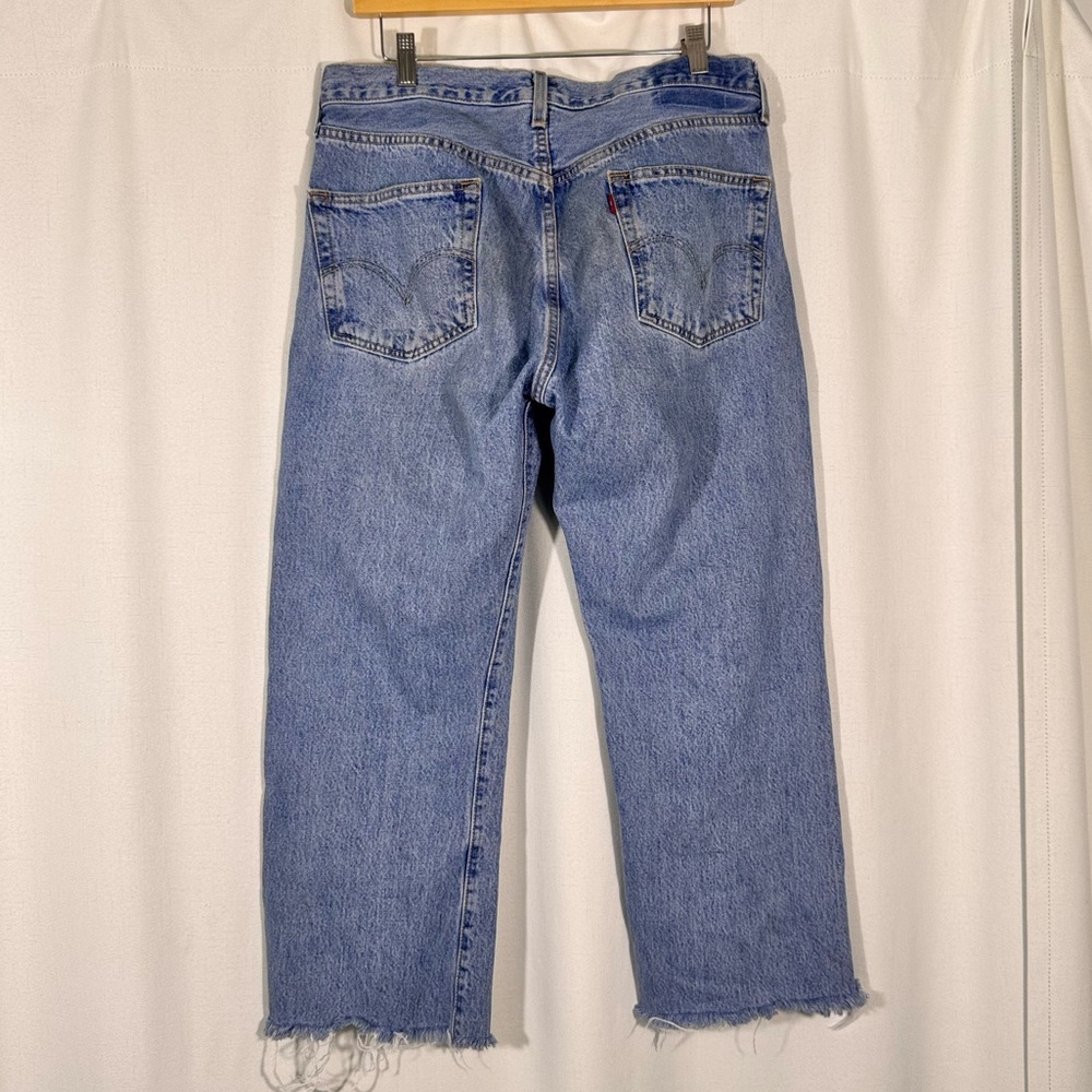 Vintage Levi’s Denim Jeans w/ Cropped Raw Hem - Picture 2 of 7